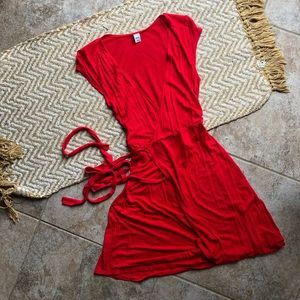Red wrap dress size Xs